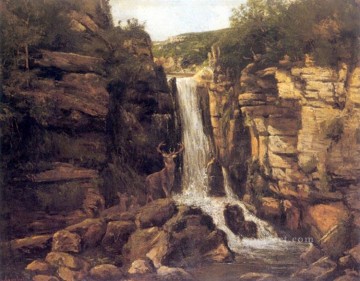 スタッグ滝のある風景 ギュスターヴ・クールベ Oil Paintings